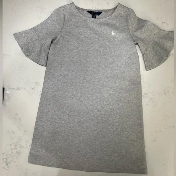 Ralph Lauren Gray Sheath Dress with Bell Sleeves - Picture 4 of 11